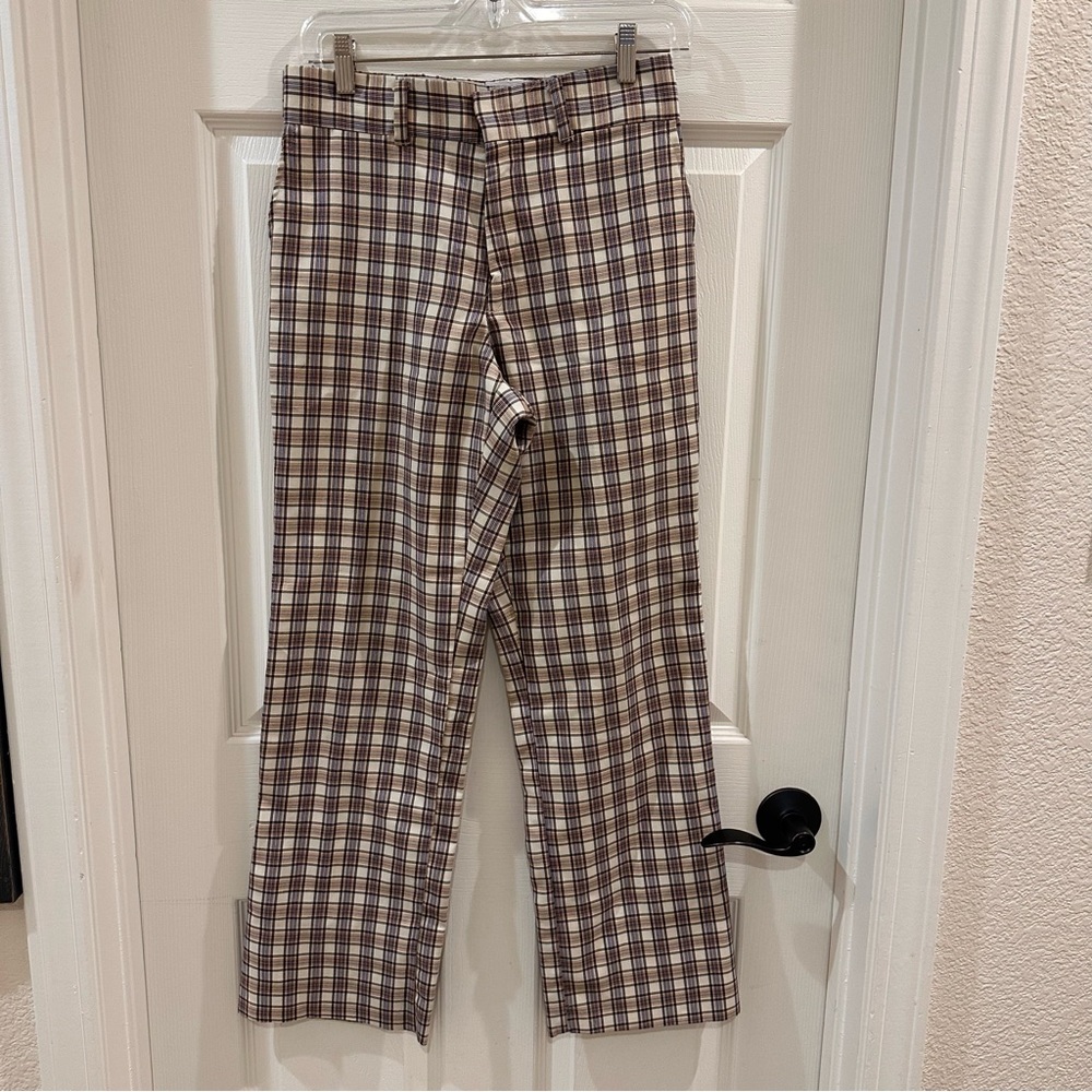 Rifle 1970’s Women’s Vintage Brown Plaid Pants Trousers 27”